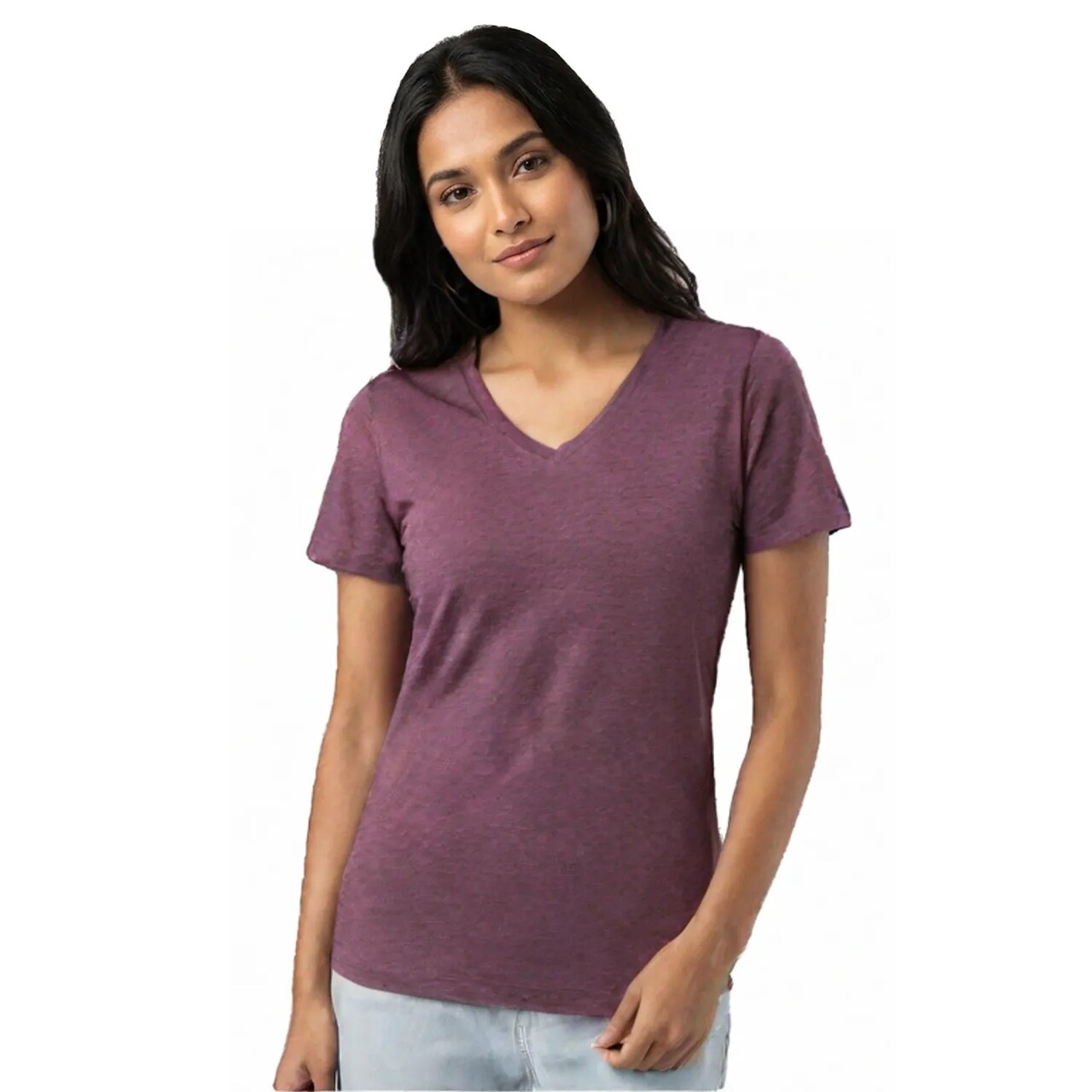 BELLA + CANVAS Triblend V-Neck Tee Soft Lightweight Unisex Retail Fit Everyday Casual Shirt
